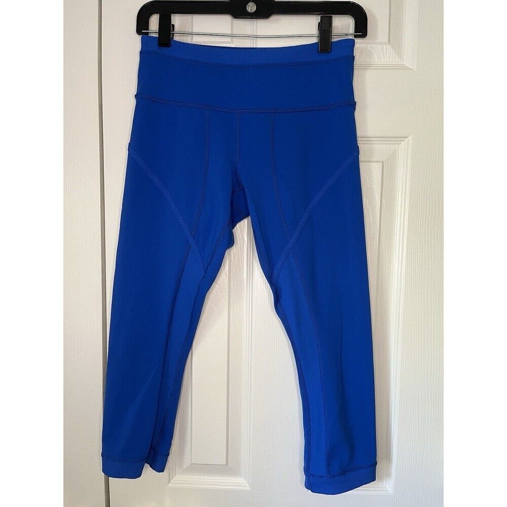 Lululemon Baroque Blue Roll Out Crop Legging Size 6